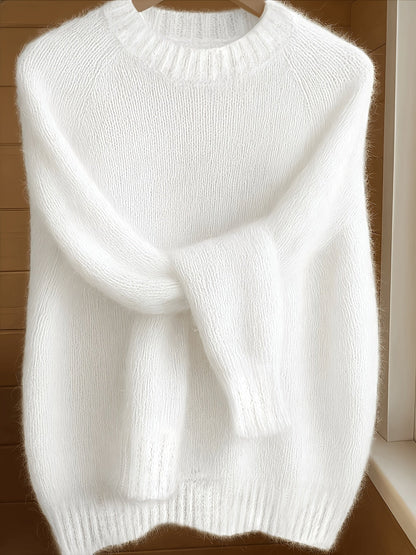 Fluffy Knit Winter Jumper, Sky Blue