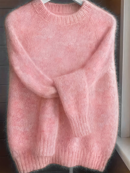 Fluffy Knit Winter Jumper, Sky Blue