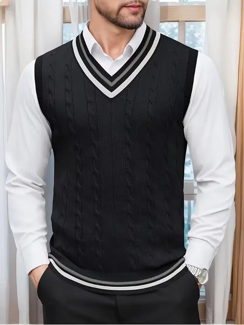 Cable Knit Winter Vest