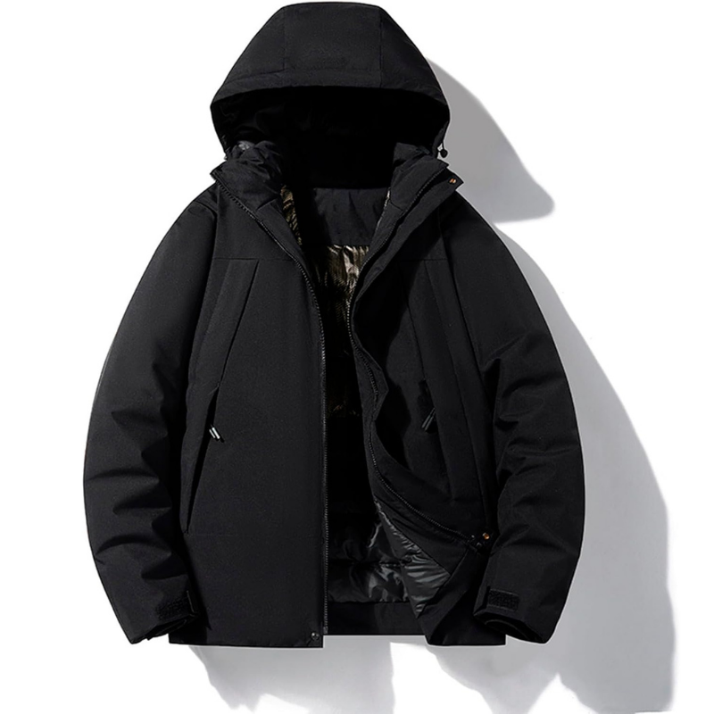 Hooded Ski Jacket with Pockets