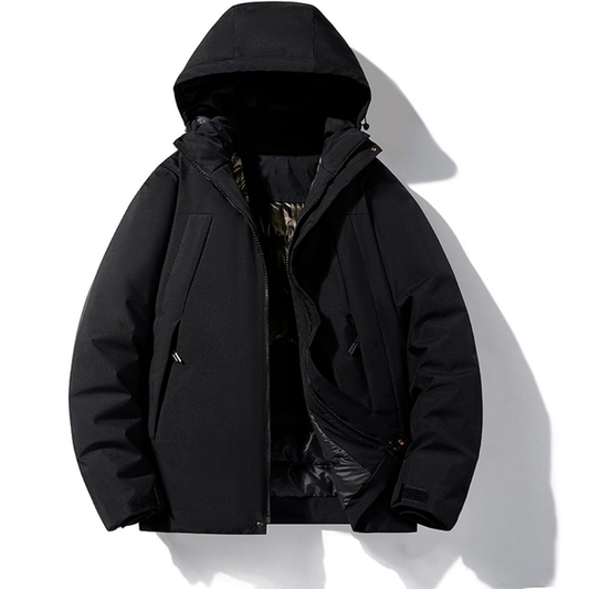 Hooded Ski Jacket with Pockets