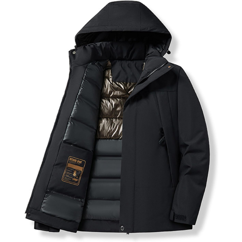 Hooded Ski Jacket with Pockets