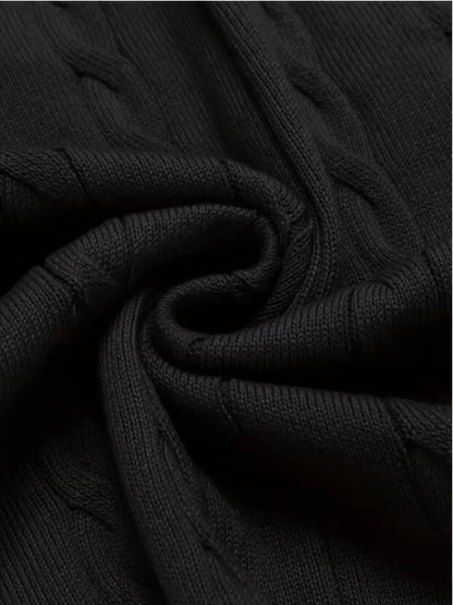 Sleeveless Twisted Knit Jumper