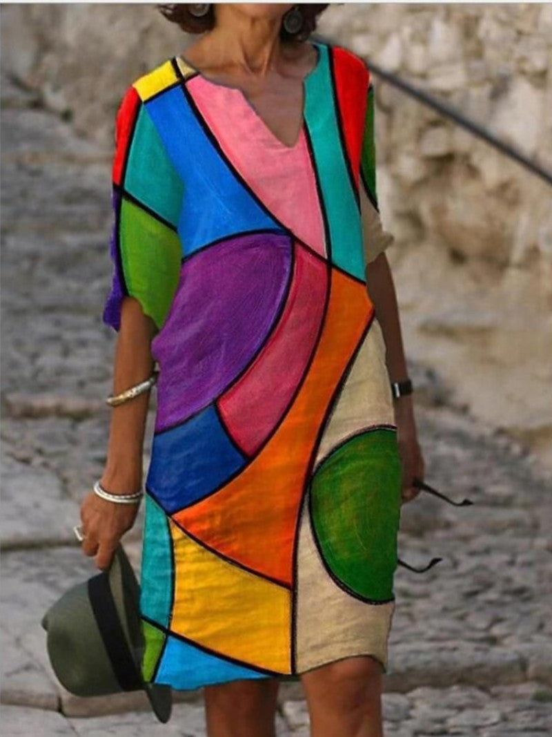 Floral Summer Linen Dress, 01