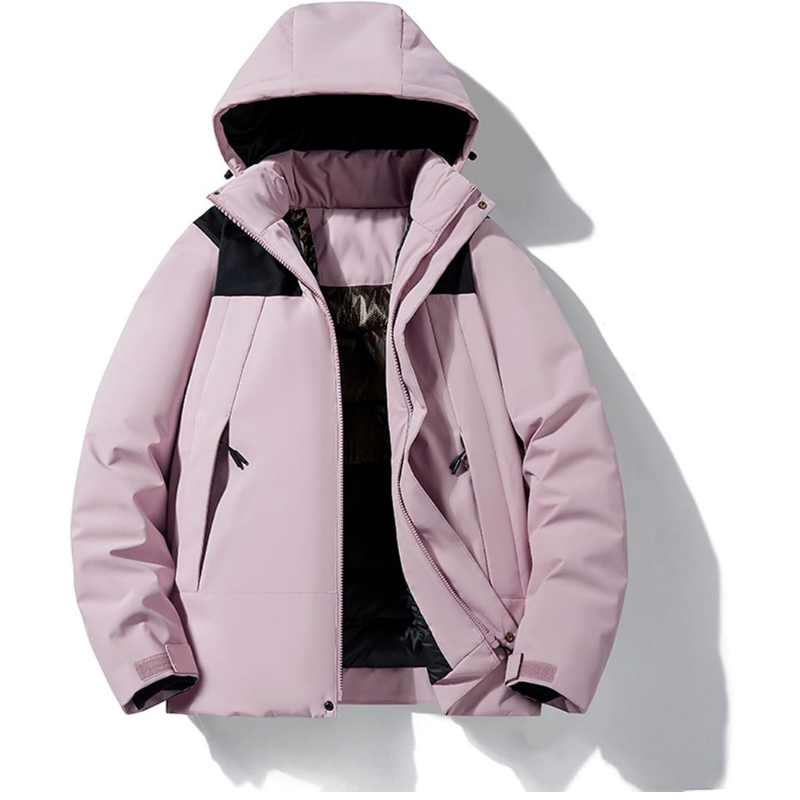 Hooded Ski Jacket with Pockets