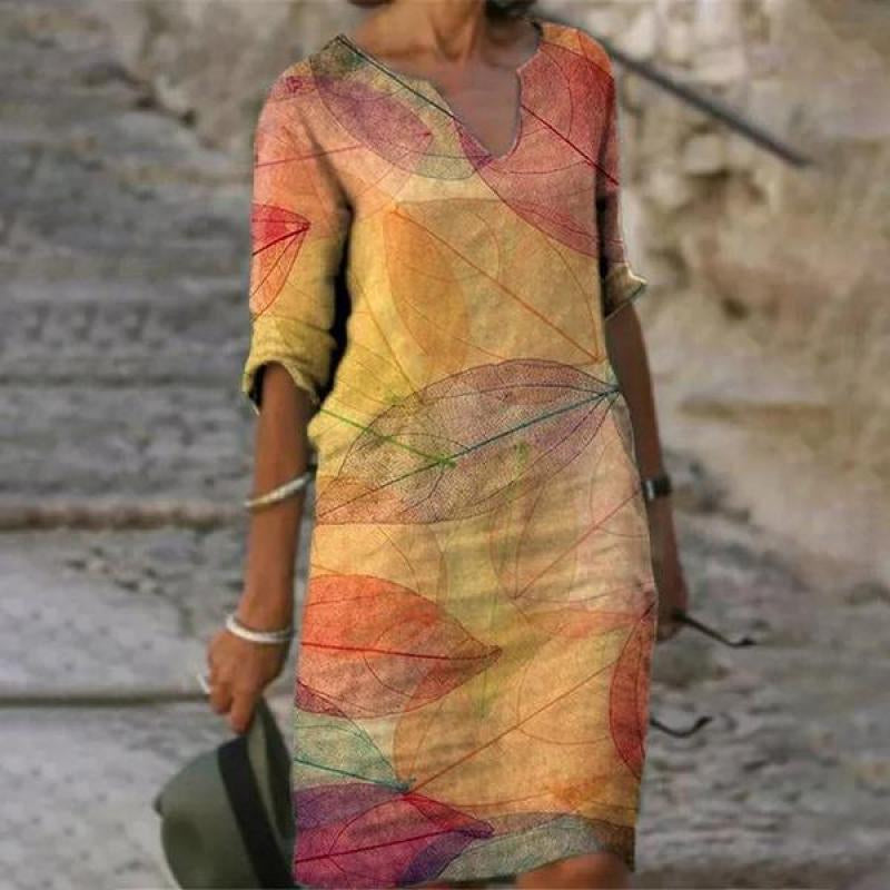 Floral Summer Linen Dress, 01