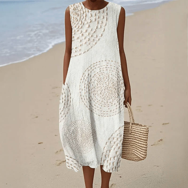 Printed Summer Linen Dress