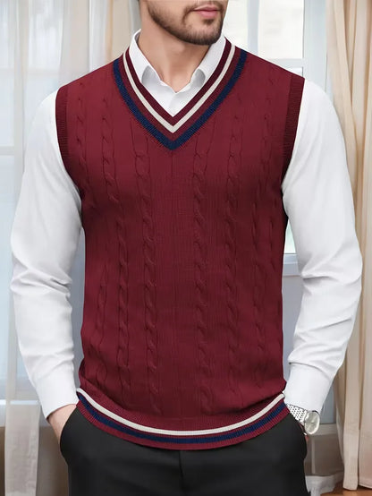 Sleeveless Twisted Knit Jumper
