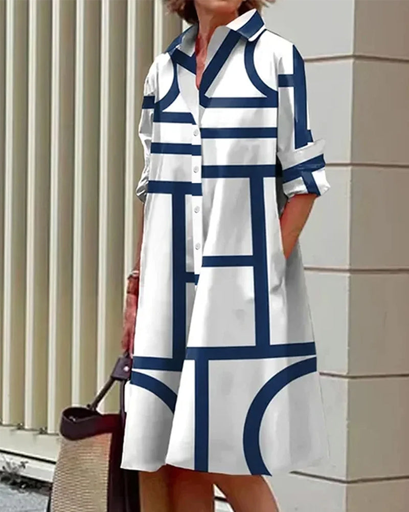 Geometric Print Dress