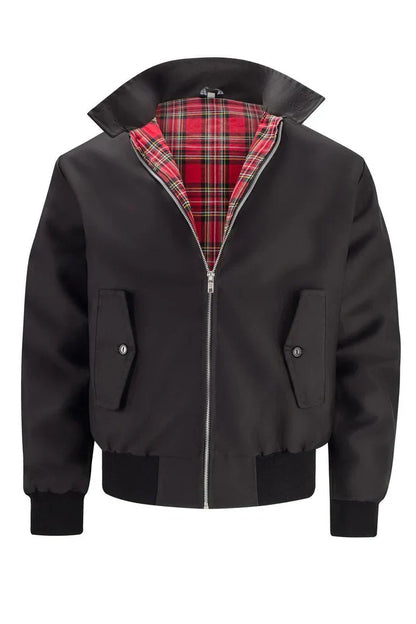 Urban Jacket with Check Lining and Classic Collar