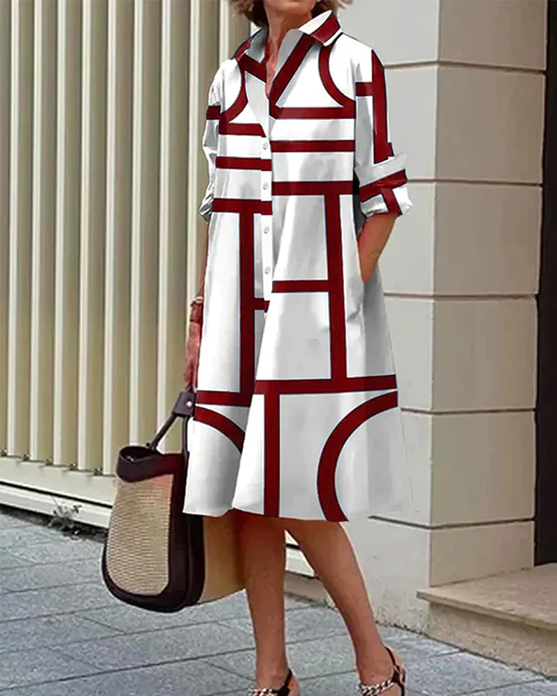 Geometric Print Dress