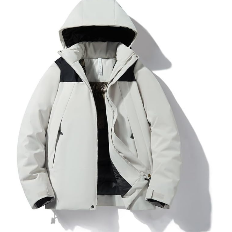 Hooded Ski Jacket with Pockets