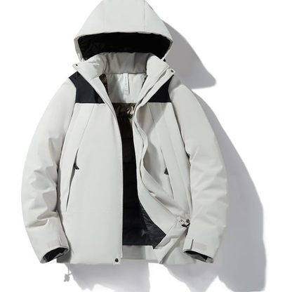Hooded Ski Jacket with Pockets
