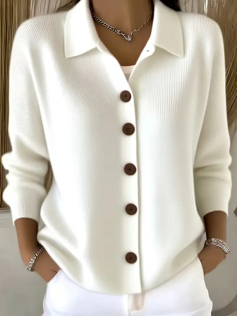 Fine Knit Buttoned Cardigan