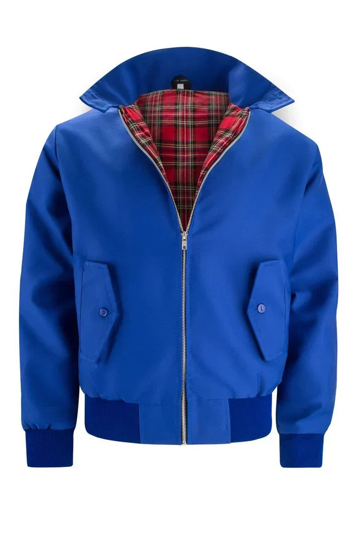 Urban Jacket with Check Lining and Classic Collar