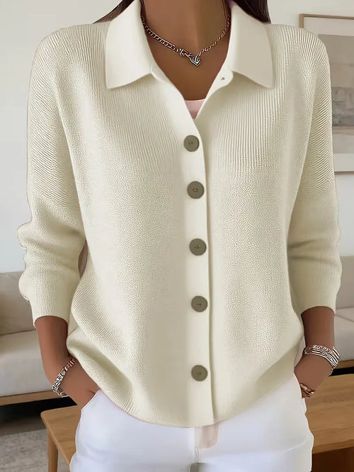 Fine Knit Buttoned Cardigan