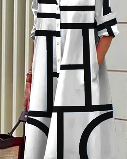 Geometric Print Dress