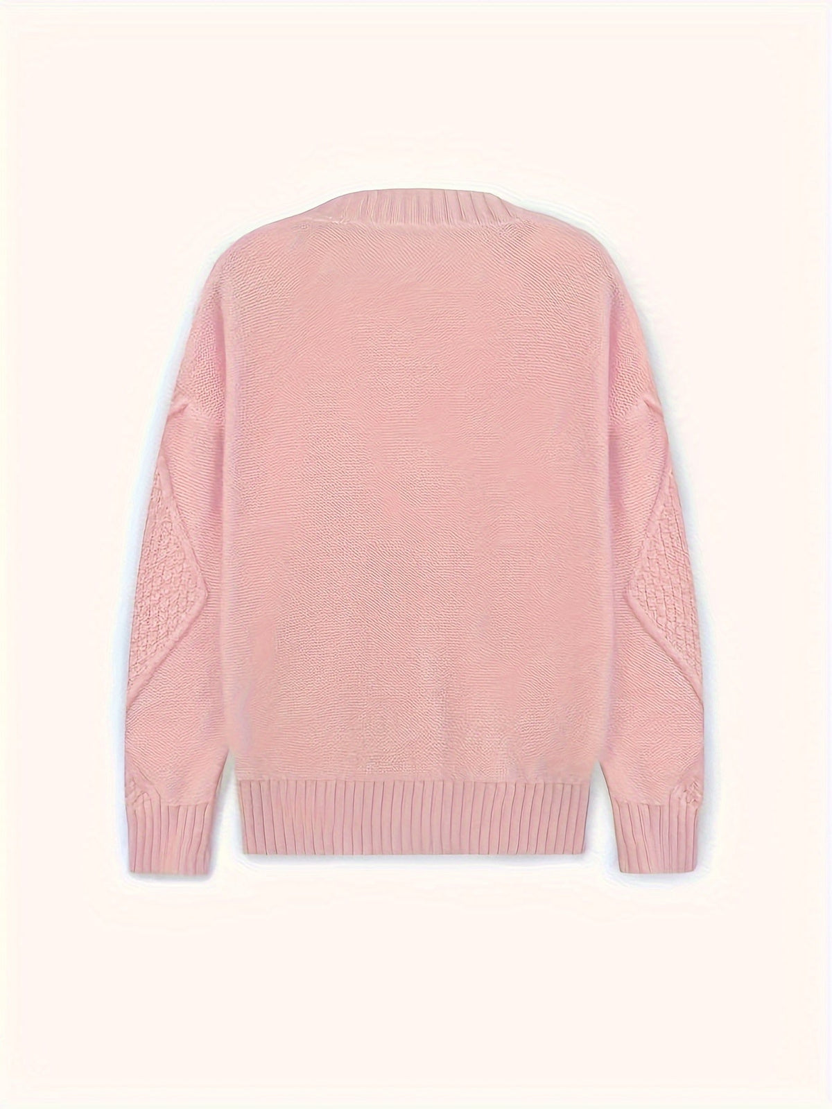 Twisted Knit Winter Cardigan, Pink
