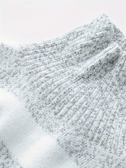 Striped Winter Roll Neck Jumper