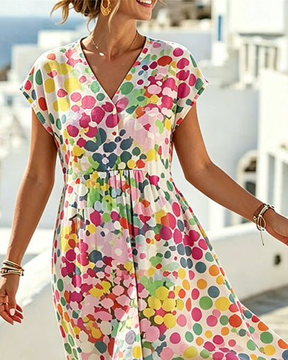 Fluid Summer V-Neck Dress