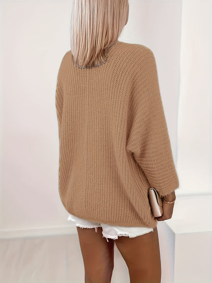 Oversized Knit Cardigan, Khaki