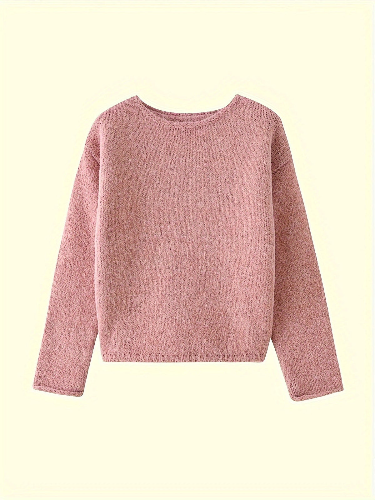 Oversized Knit Winter Jumper, Pink