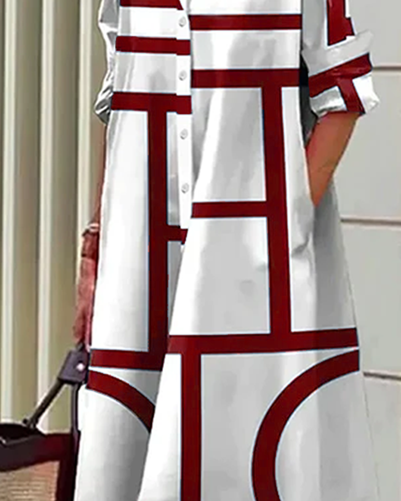 Geometric Print Dress