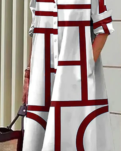 Geometric Print Dress