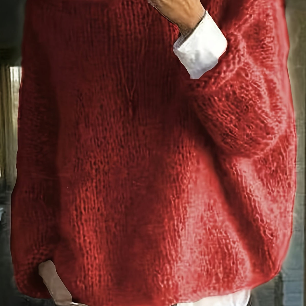 Oversized Knit Winter Jumper, Pink