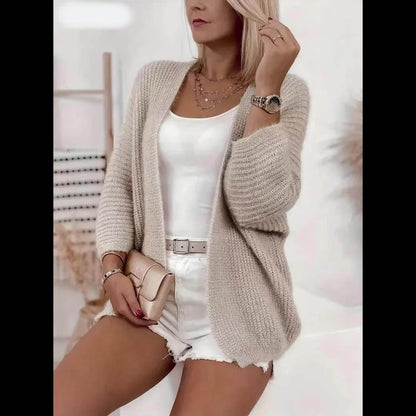 Oversized Knit Cardigan, Khaki