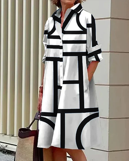 Geometric Print Dress