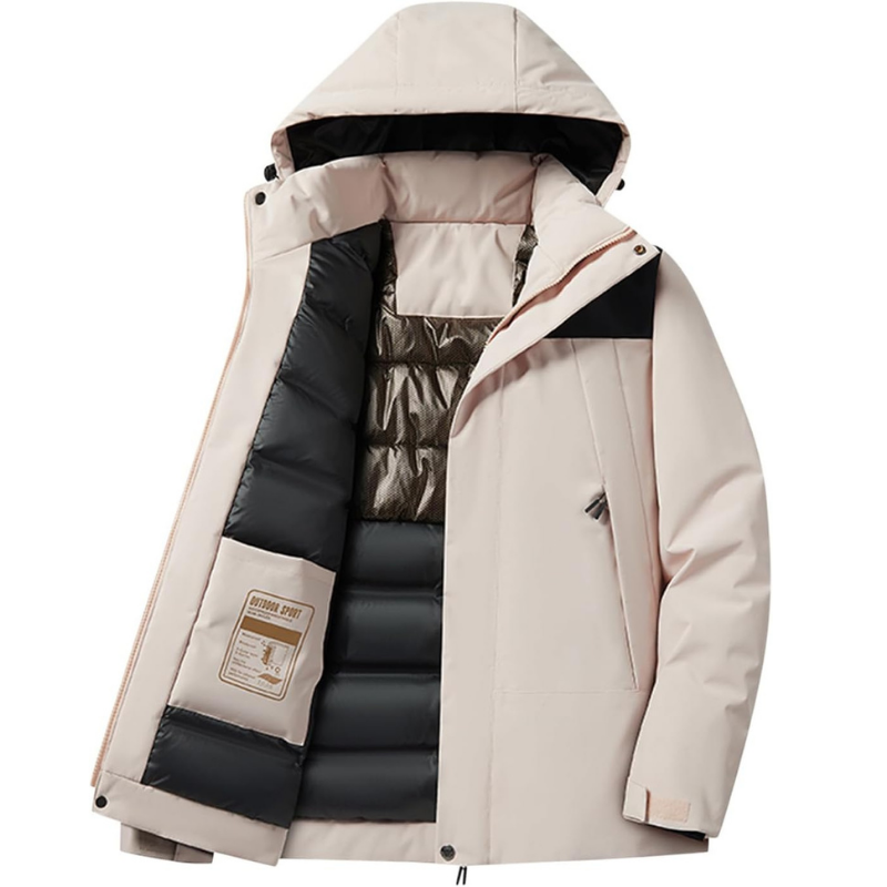Hooded Ski Jacket with Pockets