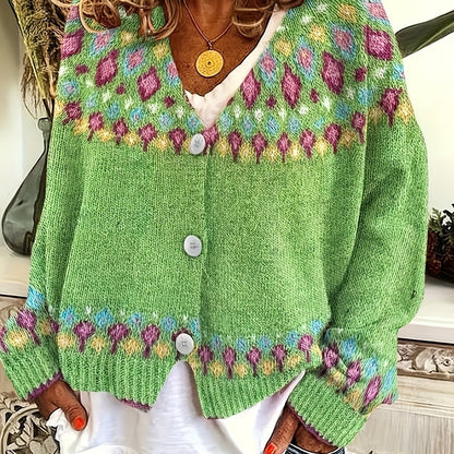 Embroidered Buttoned Cardigan