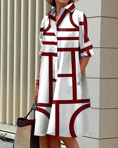 Geometric Print Dress