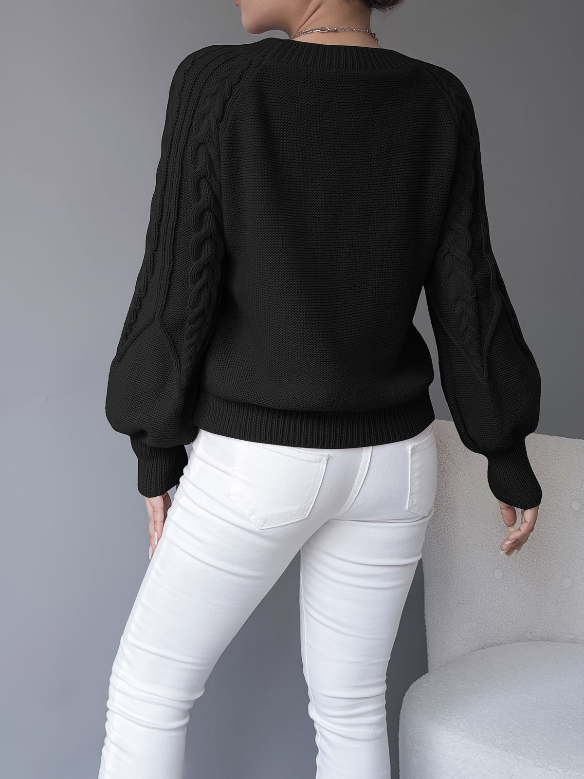 Twisted Knit Winter Jumper, Khaki