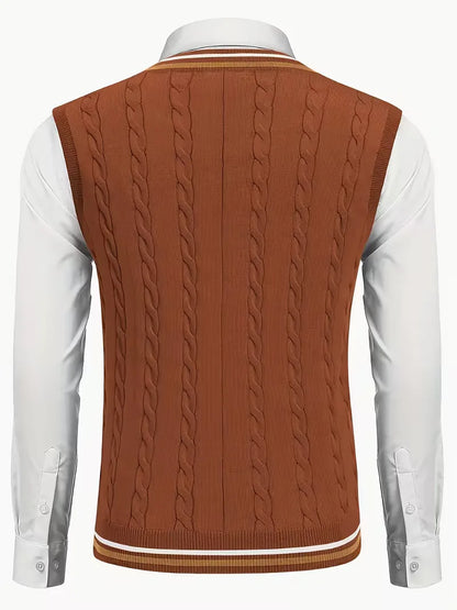 Cable Knit Winter Vest