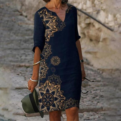 Floral Summer Linen Dress, 01