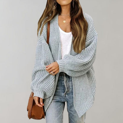 Chunky Knit Winter Cardigan, Black (4)