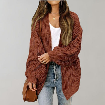 Chunky Knit Winter Cardigan, Black (4)