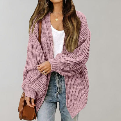 Chunky Knit Winter Cardigan, Black (4)