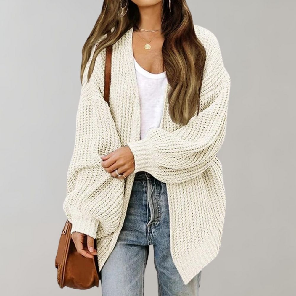 Chunky Knit Winter Cardigan, Black (4)