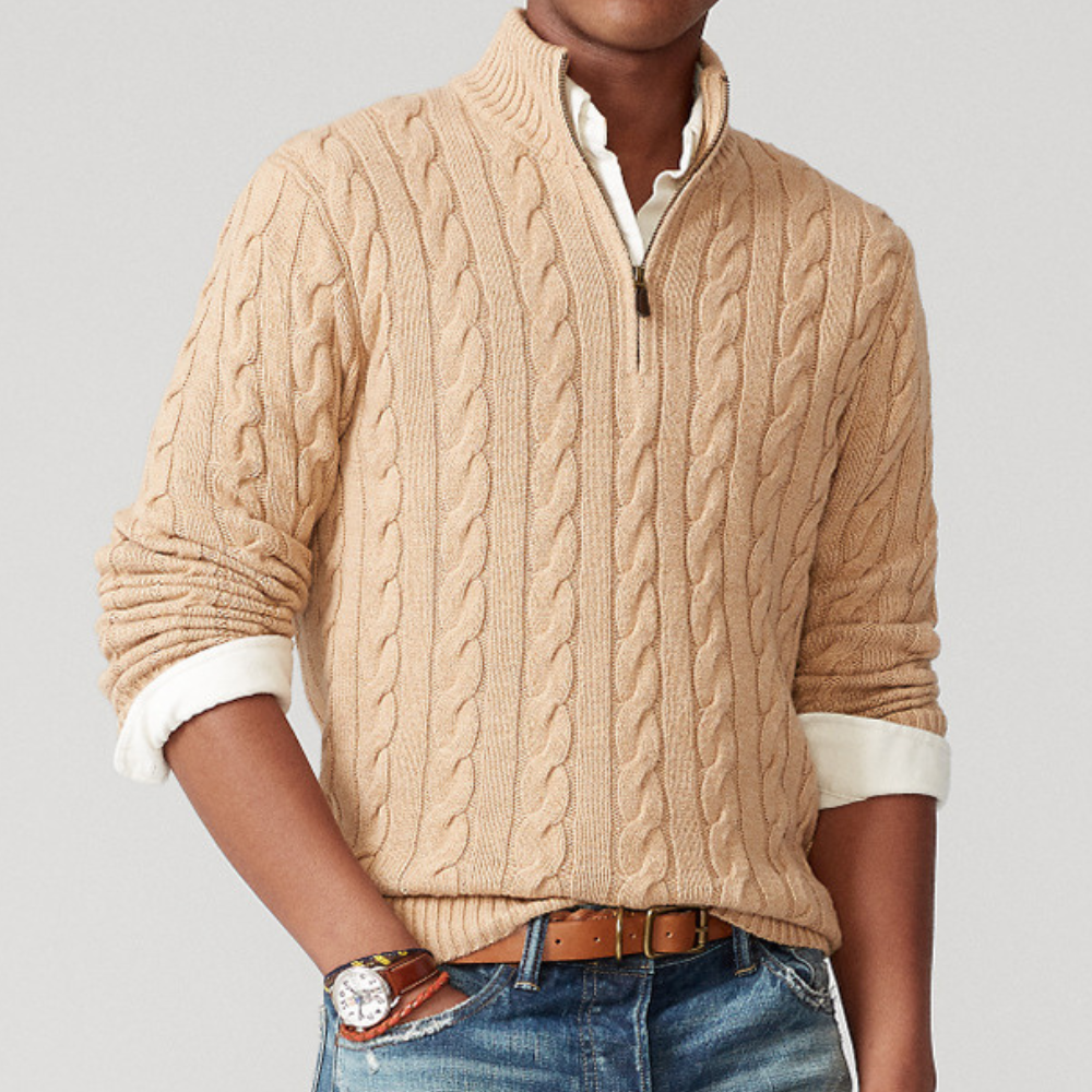 Cashmere Knit Half-Zip Jumper
