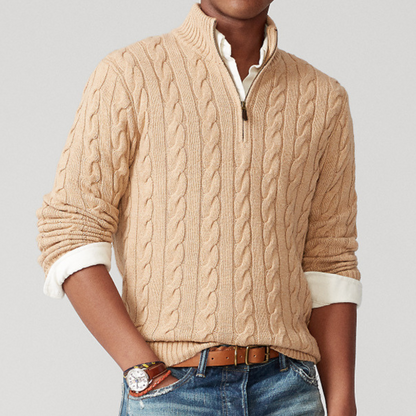 Cashmere Knit Half-Zip Jumper