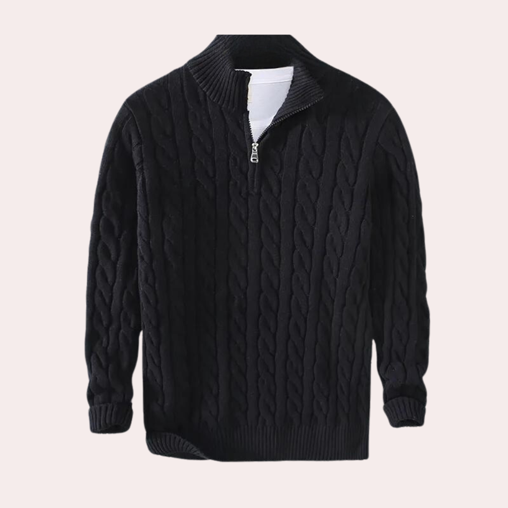 Cashmere Knit Half-Zip Jumper