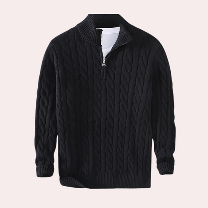 Cashmere Knit Half-Zip Jumper