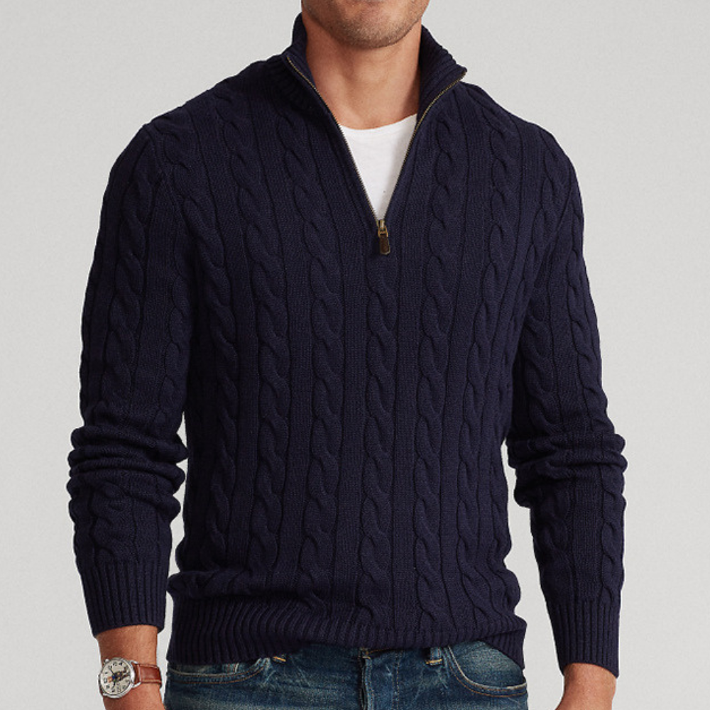 Cashmere Knit Half-Zip Jumper