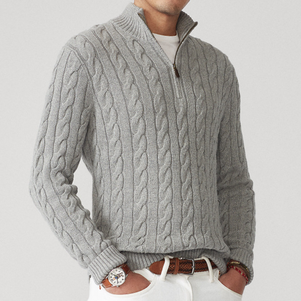Cashmere Knit Half-Zip Jumper