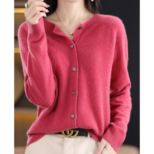 Soft Wool Buttoned Cardigan