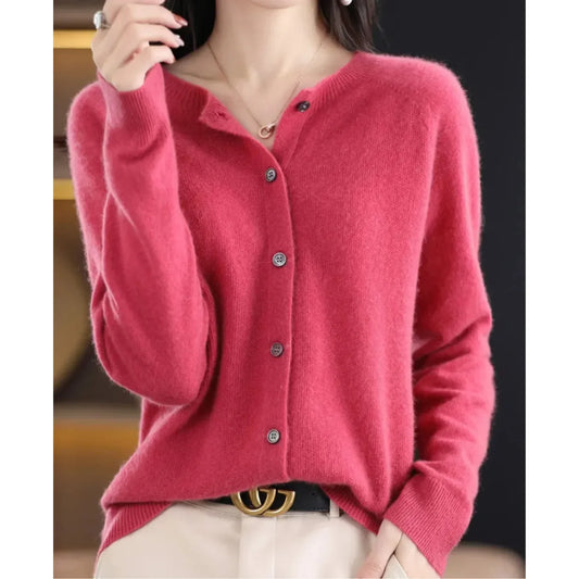 Soft Wool Buttoned Cardigan