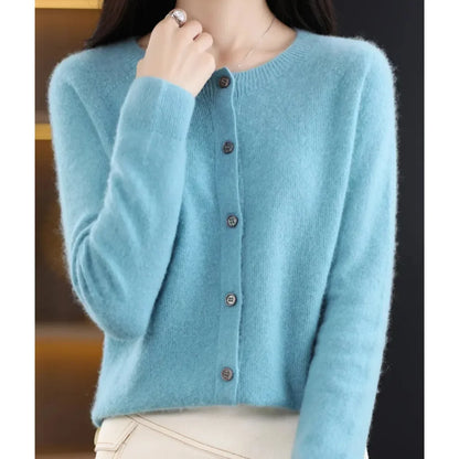 Soft Wool Buttoned Cardigan